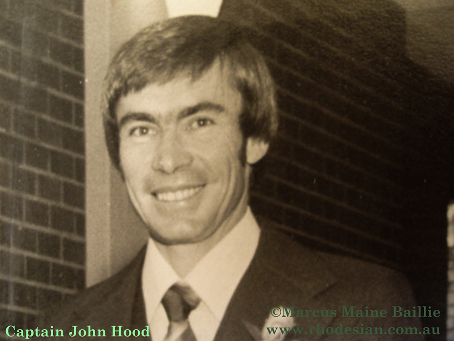 Captain John Hood Air Rhodesia pilot of Viscount Hunyani that he crash landed after a hit bya missile fired by ZIPRA