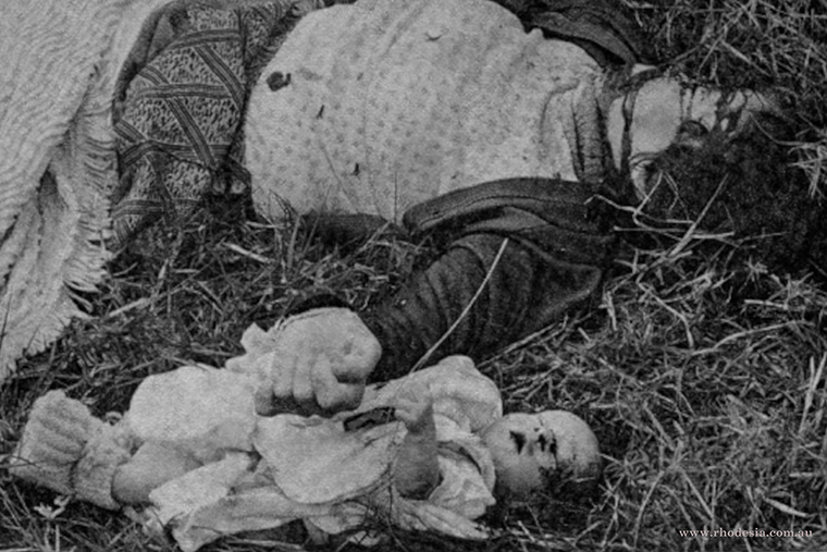 Body of Pamela Joyce with three month old baby killed at Elim Mission on 23 June 1978