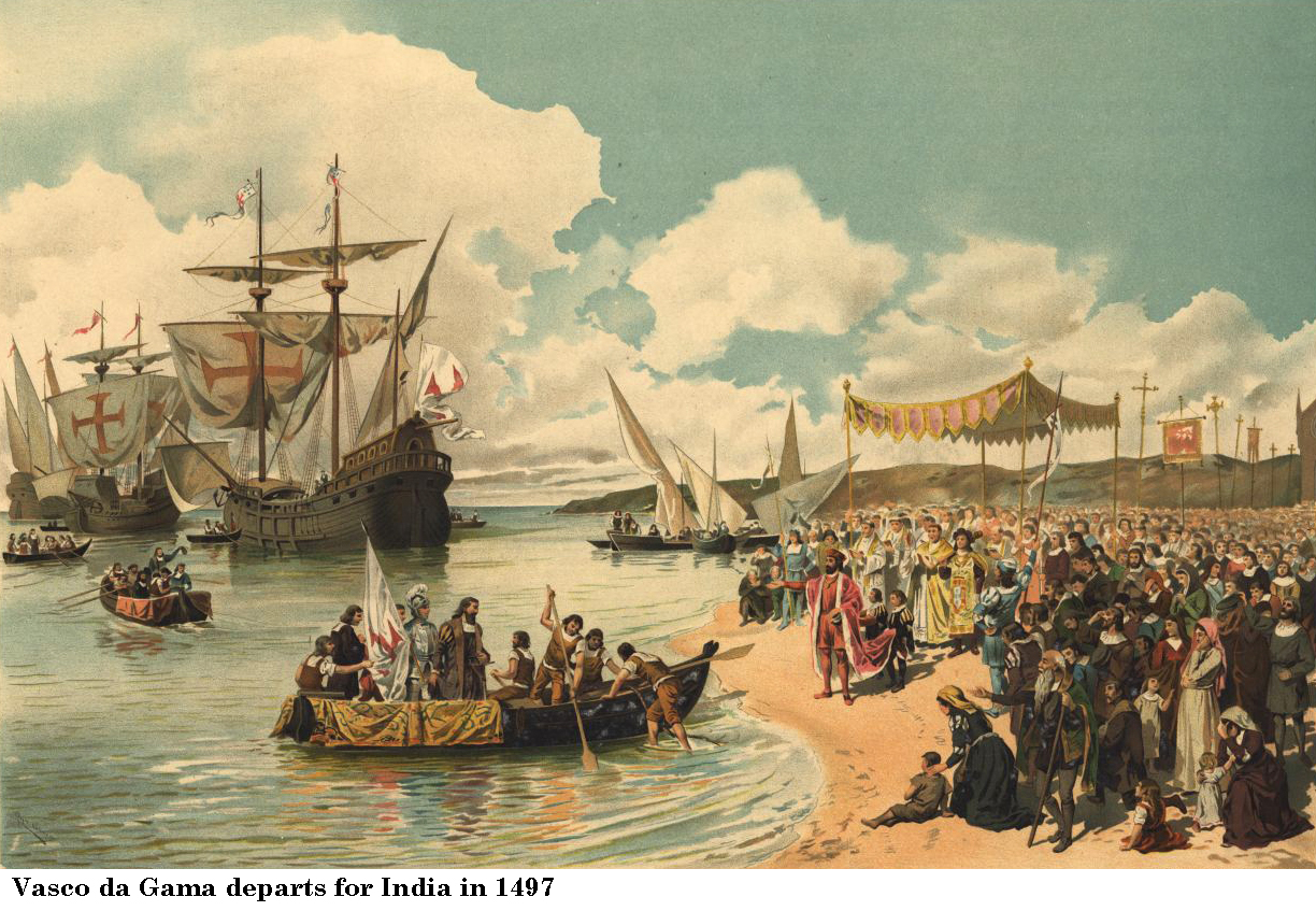 Vasco da Gama sets sail from Portugal to India in 1497