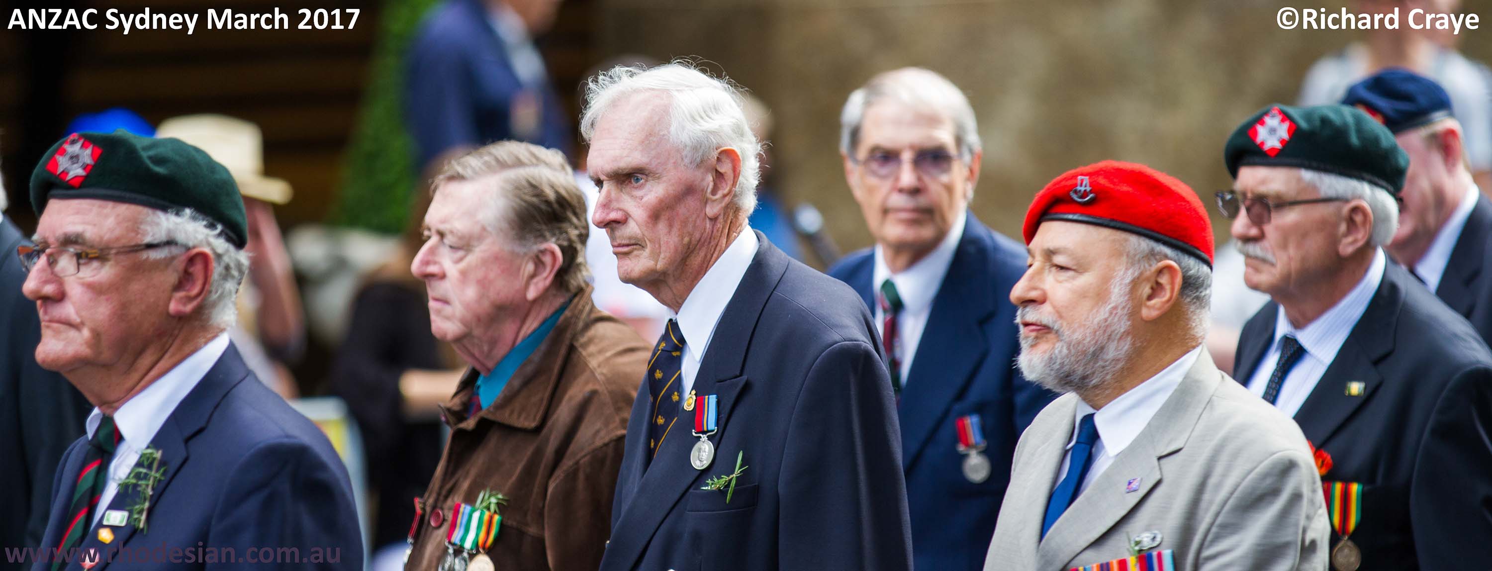 Rhodesian veterans in ANZAC Day March in 2017 in Sydney on www.rhodesian.com.au