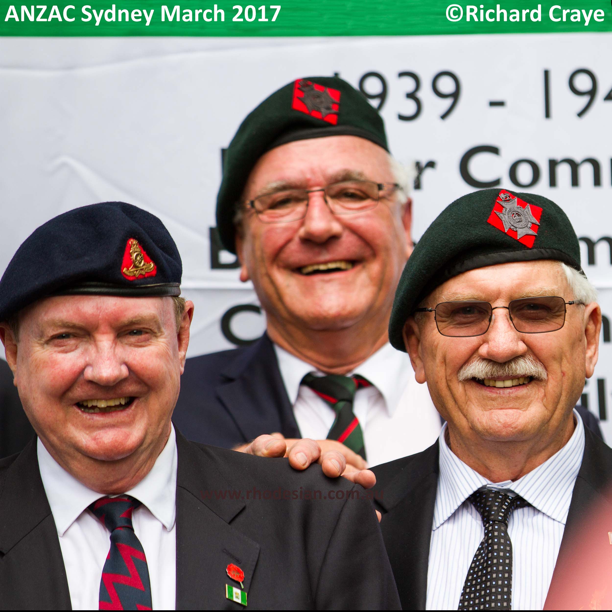 Rhodesian veterans after ANZAC Day March in Sydney in 2107 photo by Richard Craye